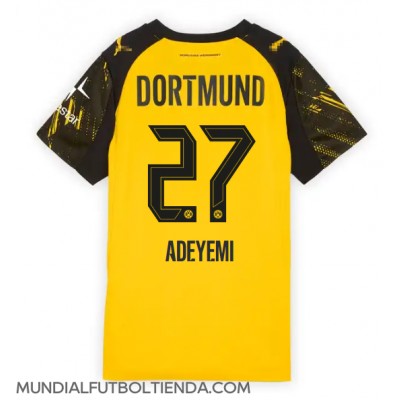 Camiseta Borussia Dortmund Karim Adeyemi #27 Primera Equipación Replica 2025-26 para mujer mangas cortas Camiseta Borussia Dortmund Karim Adeyemi #27 Primera Equipación Replica 2025-26 para mujer mangas cortas